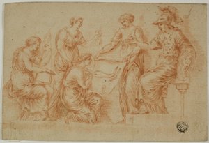 Pallas Athena and the Three Fates by Unknown