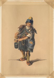 Peasant Pouring Liquid from a Canteen around His Neck by Unknown