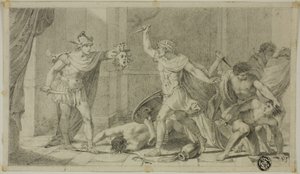 Perseus Confronting Phineas and his Followers with Head of Medusa