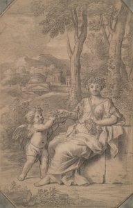 Portrait of a Woman as Flora by Unknown