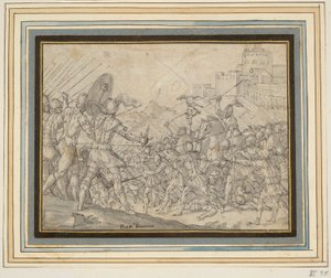 Romulus, Fighting the Sabines, Asks Jupiter for Help