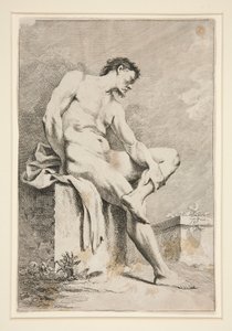 Seated Male Nude