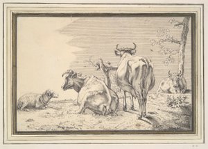 Three Cows and a Sheep