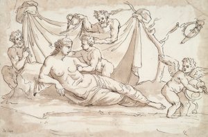 Venus and Amoretti and Two Satyrs by Unknown