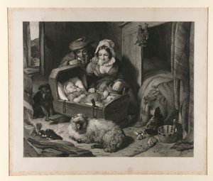 Young Couple with Sleeping Child