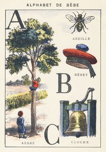 Tree, bee, beret, bell by Unknown artist