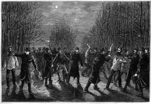 A Beating of Criminals in the Bois de Boulogne in Paris in 1883