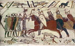 A Cavalry Attack, Bayeux Tapestry by Unknown Artist