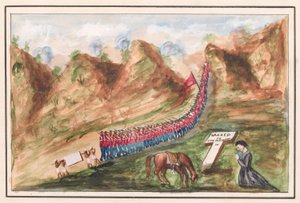 A Column of Soldiers Passing Through the Bolan Pass