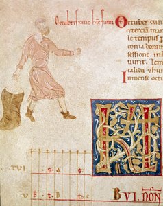 A Peasant Sowing, Month of October