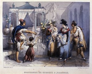 A sorbet dealer in Florence by Unknown artist