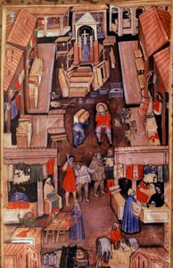 A walk: drapers, tailors, clothing dealers in a French town by Unknown artist