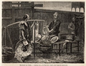 A walking frying merchant