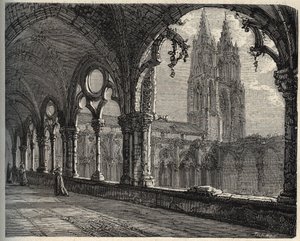 Abbaye Saint-Jean-des-Vignes - Soissons - engraving in “PATRIE” - DESCRIPTION PICTURESQUE OF FRANCE IN 6 VOLUMES BY LUCIEN HUARD - end 19th century by Unknown artist
