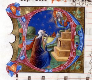 Abraham Invited by the Lord to Leave His Land. Miniature from a 15th Century Choir by Saint Augustine by Unknown artist