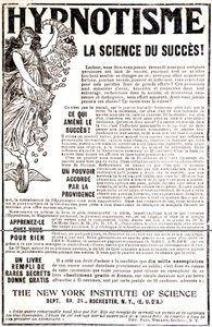 Advertising for a book of hypnosis - in 