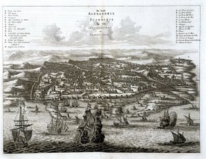 Alexandria view of the sea - engraving by Dapper by Unknown artist