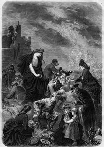 Allegory: the patriotic subscription for the development of the French territory (Alsace and Lorraine) under the occupation of Prussia. Engraving in 