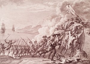 American Revolutionary War: The Invasion of Dominica by the French army on 7 September 1778 by Unknown artist