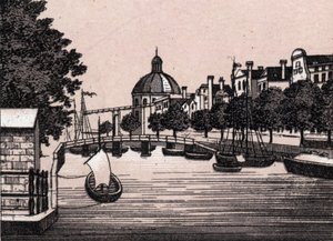 Amsterdam, Holland: view of the Singel Canal. in 