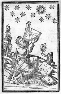 An astrologer measures height during the moon eclipse by Unknown artist