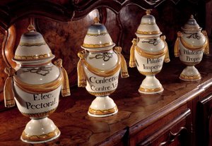 Apothecary Pots in Faience