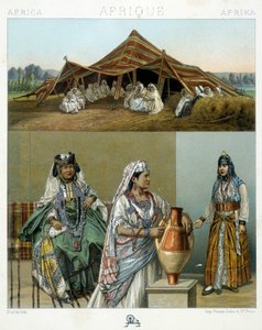 Arab Tent, Algerian Female Costumes - in 