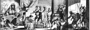 Arrest of Lavoisier in his studio.