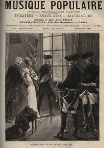 Arrest of Madame Favart Marie Justine Benoite Duronceray, known as Madame Favart (1727-1772), French comedian and singer, victim of advances by Maurice of Saxony (1696-1750), was arrested by him, and held in the convent of the Penitentes under the greatest by Unknown artist