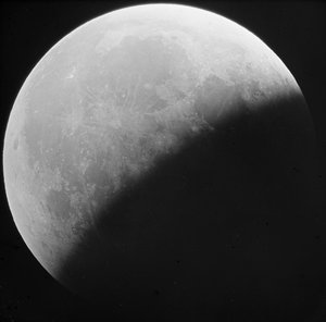 Astronomical Glass Plate Slide of the Moon Lunar Eclipse (1910)
