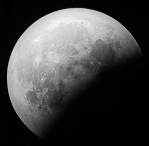 Astronomical Glass Plate Slide of the Moon Lunar Eclipse (1910)