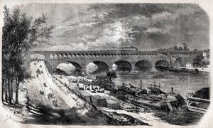 Auteuil Viaduct (Point du Jour Bridge) in 1867 by Unknown artist