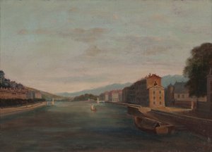 Banks of the Isère in Grenoble by Unknown artist