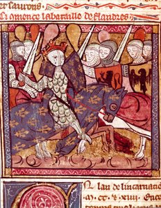Battle of Flanders. Miniature from 