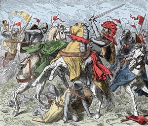 Battle on the Elster: Rudolf of Swabia Mortally Wounded by Unknown artist
