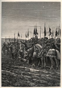 Before the battle of Agincourt - War of 100 years: Battle of Azincourt (Pas-de-Calais) October 25 by Unknown artist