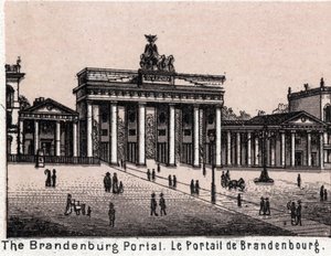 Berlin, Germany: view of the Brandenburg Portal. The world illustrates 168 views. Undated (end 19th century) by Unknown artist