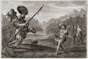 Bible of Royaumont, Old Testament: Giant Goliath by Unknown artist