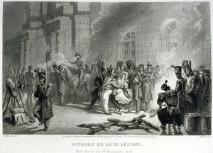 Bivouac of the XI Legion - Night from 22 to 23 December 1830 by Unknown artist