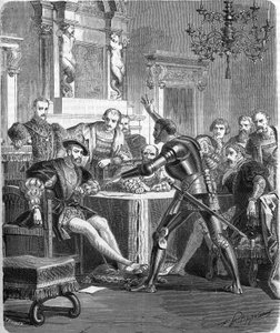Blaise de Monluc, Marshal of France at the court of Francois I. Engraving of the 19th century