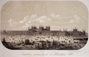 Building commemorates the centenary of the founding of the United States (1776-1876) at the International Exhibition of Philadelphia by Unknown artist