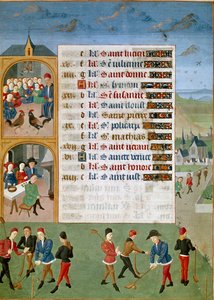 Calendar: February, the Different Games: A Kind of Cricket, the Rooster Fights