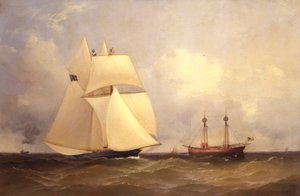 Cambria Passing Sandy Hook after Transatlantic Race by Unknown