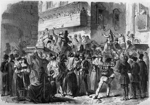 Carnival of Rome based on a drawing by Gierdziejewski in 1858