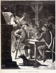 Cartridge in a tavern by Unknown artist