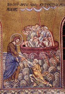 Christ walking on the waters by Unknown artist
