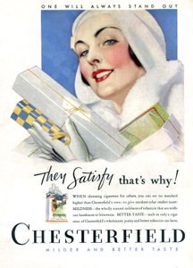 Cigarette Chesterfield by Unknown Artist