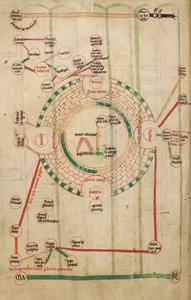 Circular Map of Jerusalem, with the Temple and the Holy Sepulchre