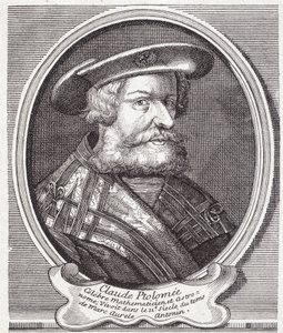 Claude Ptolemy (c. 90 - c. 168), Greek astronomer, mathematician and geographer. Engraving of the 19th century
