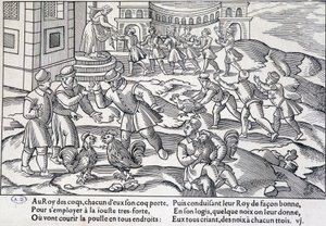 Cockfighting, XVI-XVII century